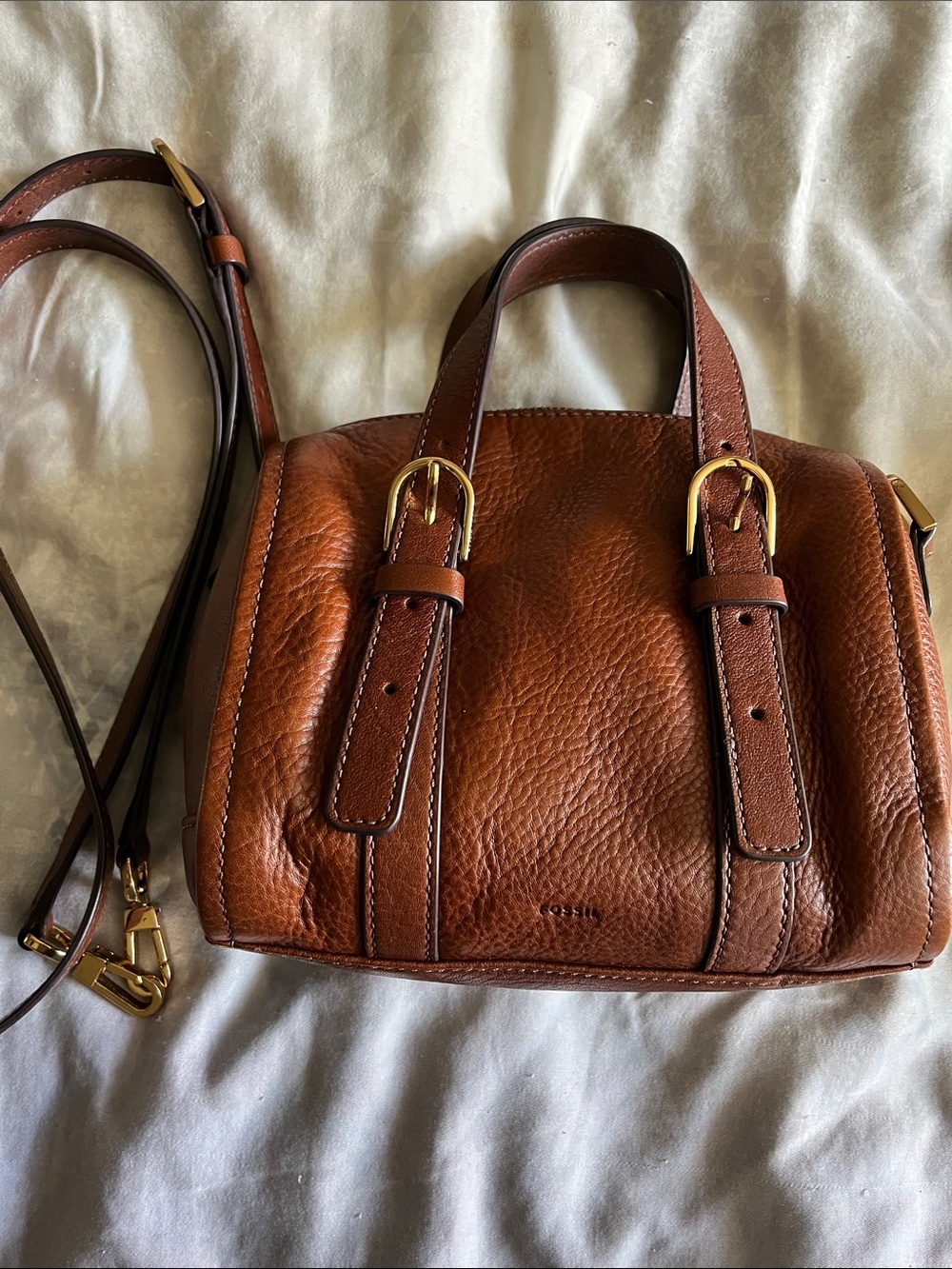 Fossil Carlie Mini Satchel Leather Bag